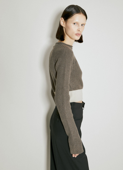 Shop Rick Owens Women Cropped Cashmere Sweater In Gray