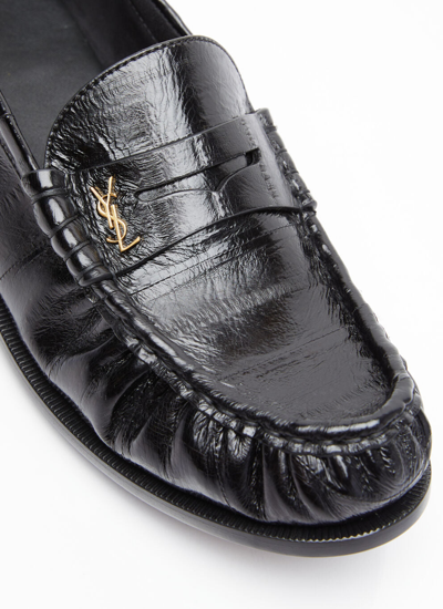 Shop Saint Laurent Women Le Loafer Penny Loafers In Black