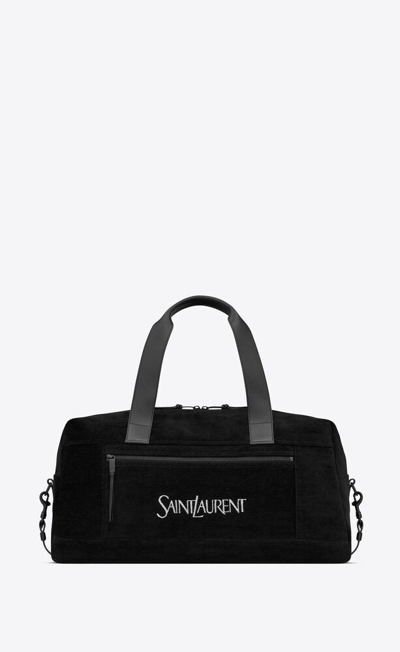 Shop Saint Laurent Women  Leather Duffle Bag In Black