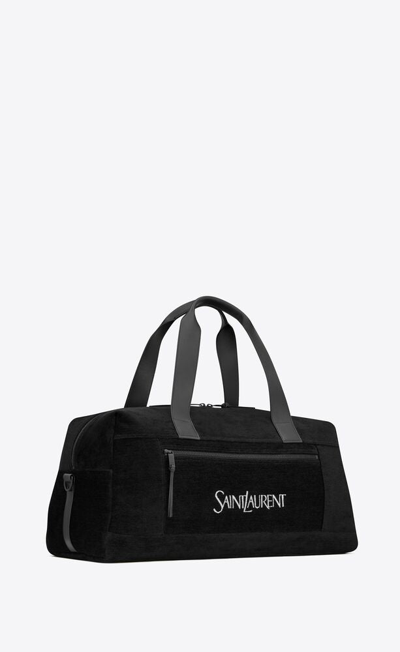 Shop Saint Laurent Women  Leather Duffle Bag In Black
