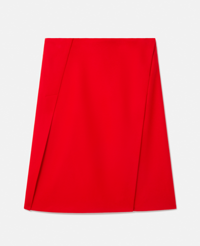 Shop Stella Mccartney Split Front A-line Skirt In Lipstick Red