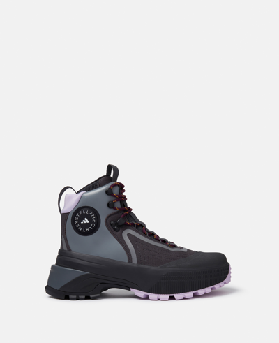 Shop Stella Mccartney Terrex Hiking Boots In Utility Black/purple Glow/grey Four