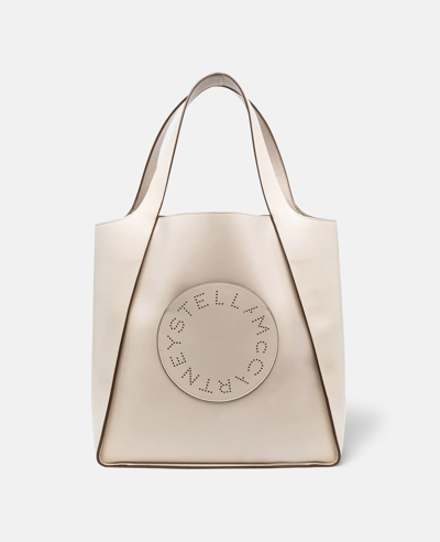 Shop Stella Mccartney Stella Logo Square Tote Bag In Pure White