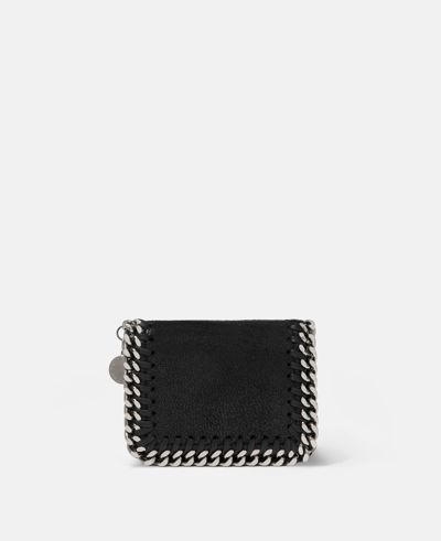 Shop Stella Mccartney Falabella Tri-fold Wallet In Black