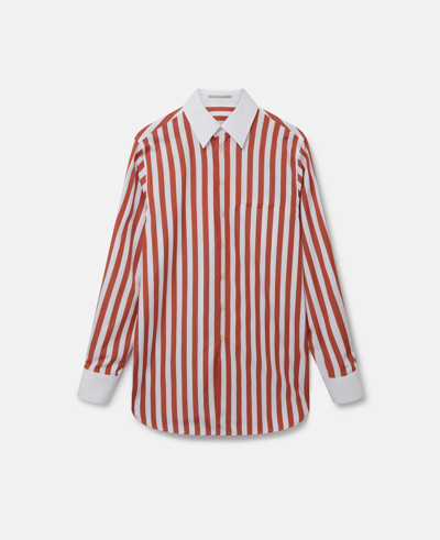 Shop Stella Mccartney Candy Stripe Shirt In Cinnamon