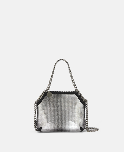 Shop Stella Mccartney Falabella Crystal Mini Shoulder Bag In Black