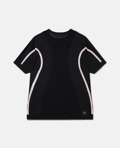 Shop Stella Mccartney Truepace Loose Fit Running T-shirt In Black/purple Glow