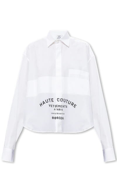 Shop Vetements White Relaxed-fitting Shirt In New
