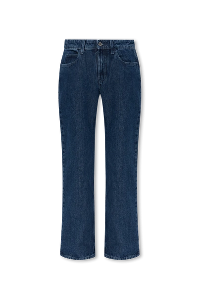 Shop Off-white Blue Jeans With Straight Legs In New