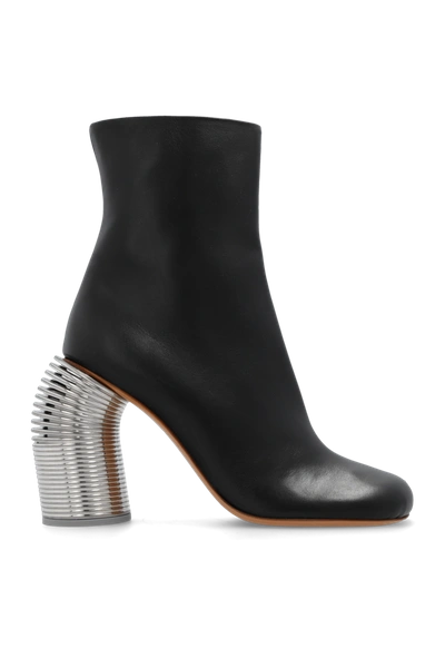 Shop Off-white Black ‘spring' Heeled Ankle Boots In New