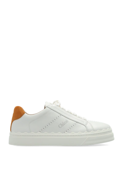 Shop Chloé White Sneakers With Logo In New