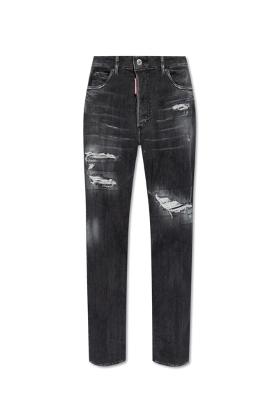 Shop Dsquared2 Black ‘boston' Jeans In New