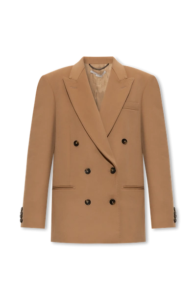 Shop Stella Mccartney Beige Cropped Coat In New