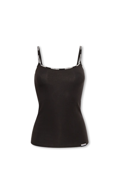 Shop Dsquared2 Black Form-fitting Tank Top In New