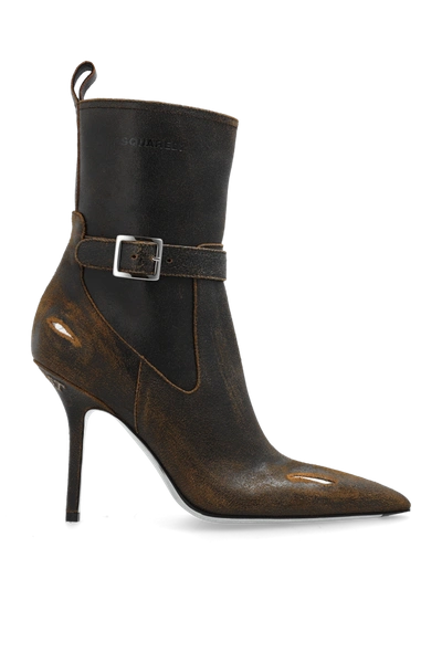 Shop Dsquared2 Brown Heeled Ankle Boots In New
