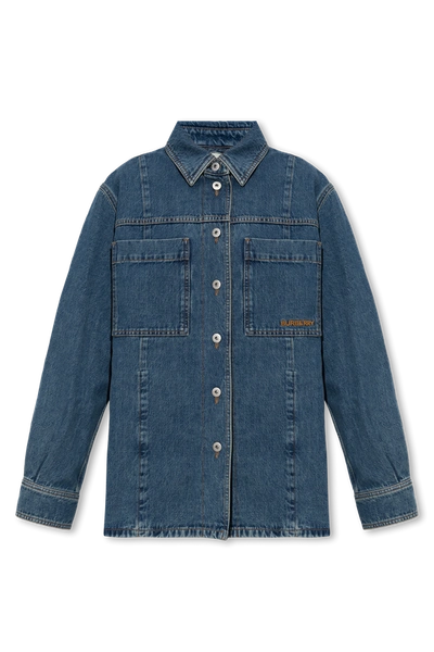 Shop Burberry Blue ‘benssen' Denim Jacket In New