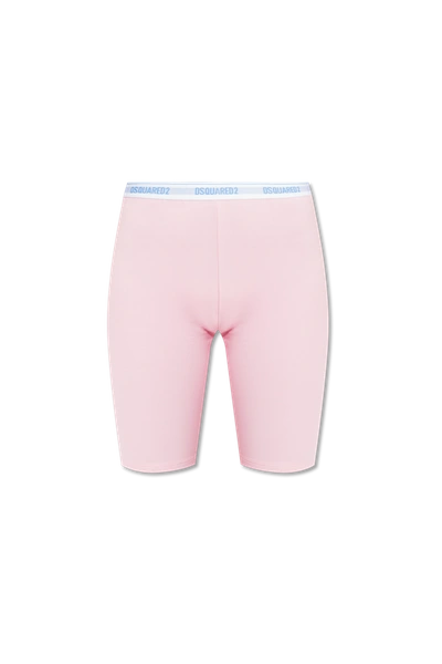 Shop Dsquared2 Pink Cropped Leggings In New