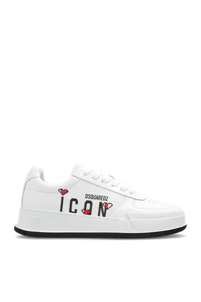 Shop Dsquared2 White ‘canadian' Sneakers In New