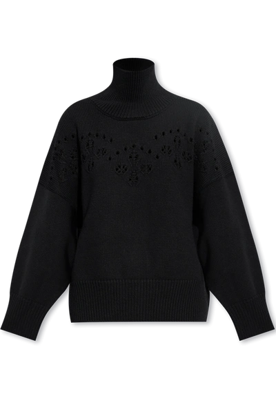 Shop Chloé Black Wool Turtleneck Sweater In New