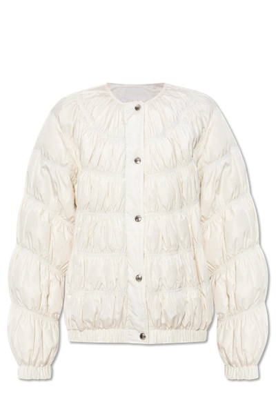 Shop Chloé White Quilted Jacket In New