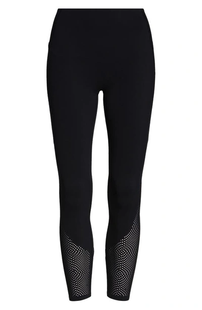 Shop Spanx Every.wear Laser Wave Pocket 7/8 Active Leggings In Very Black