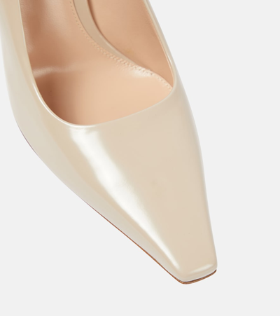 Gianvito Rossi Woman Pumps Platinum Size 9.5 Textile Fibers In Beige