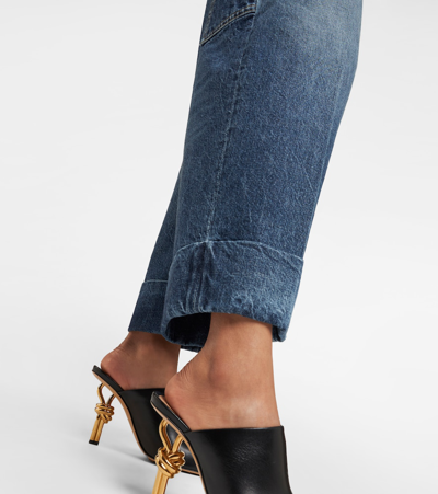 Shop Bottega Veneta High-rise Wide-leg Jeans In Blue