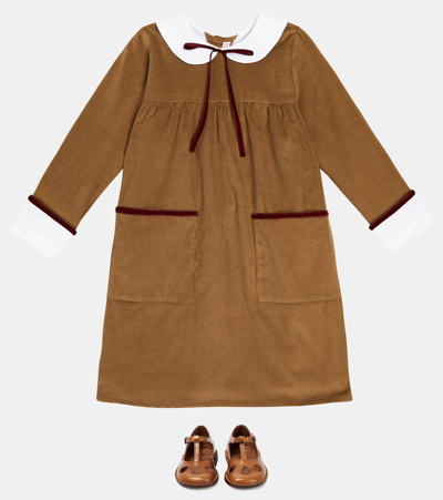 La Coqueta Scarlet Cotton Dress In Brown
