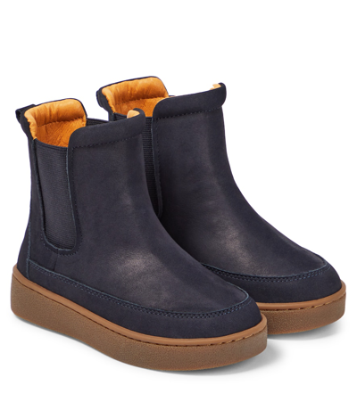 Shop Donsje Ojeh Leather Chelsea Boots In Blue