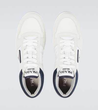 Prada Downtown Re-nylon Low-top Sneakers In White
