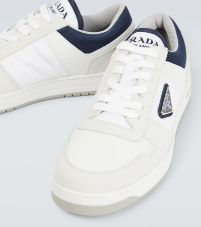 Prada Downtown Re-nylon Low-top Sneakers In White
