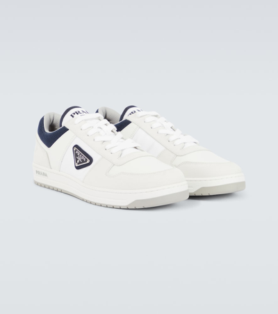 Prada Downtown Re-nylon Low-top Sneakers In White