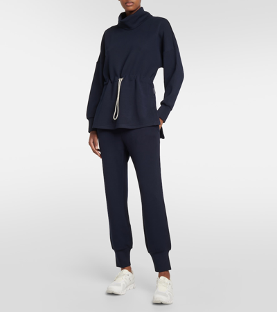 Shop Varley Freya High-neck Sweatshirt In Blue