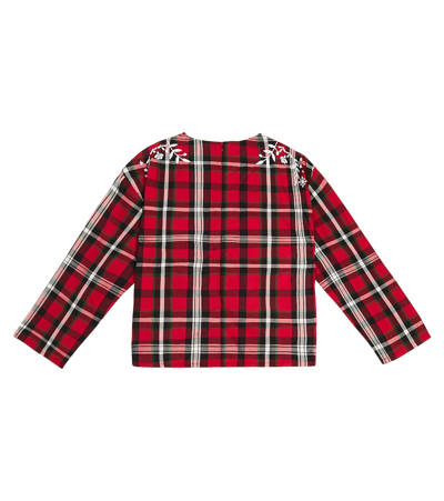 Kenzo Tartan Cotton Shirt In Red
