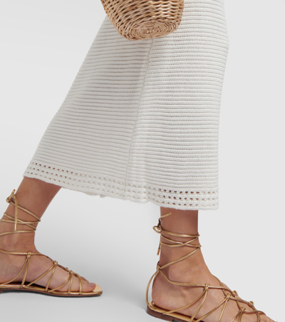 Shop Melissa Odabash Nikita Cotton Crochet Midi Dress In White