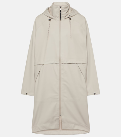 Shop Varley Kirsten Oversized Raincoat In Neutrals