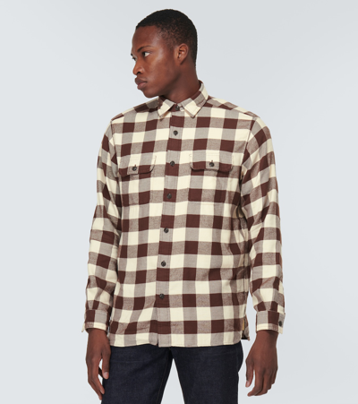 Shop Polo Ralph Lauren Checked Cotton Flannel Shirt In Multicoloured