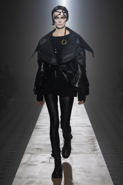 Shop Junya Watanabe Faux Leather Jacket In Black