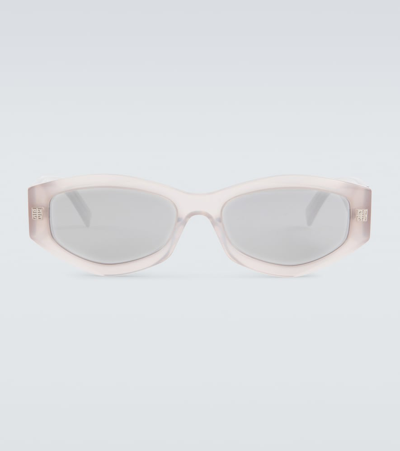 Shop Givenchy Gv Day Oval Sunglasses In White