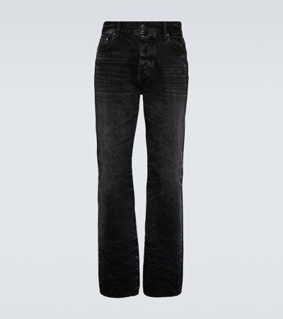 Shop Amiri Stack Straight Jeans In Black