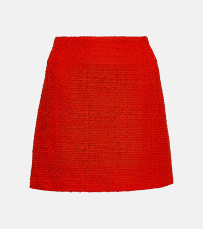 Shop Blazé Milano Coci Wool-blend Miniskirt In Red