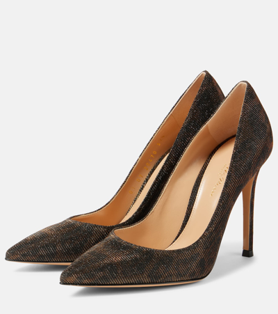 GIANVITO 105豹纹印花高跟鞋