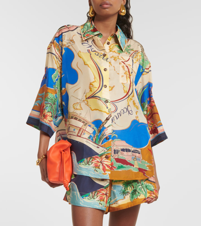 Shop Zimmermann Alight Printed Silk Shirt In Multicoloured