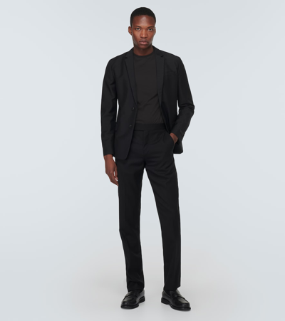 Ralph Lauren Script Logo-embroidered Cotton T-shirt In Black