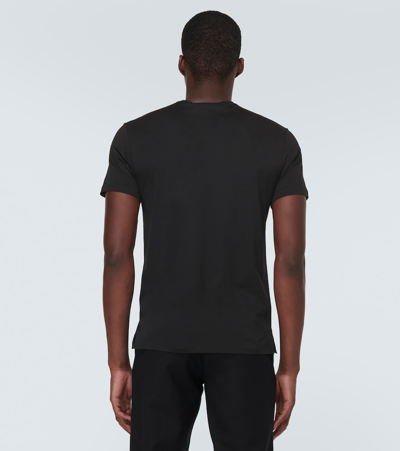 Ralph Lauren Script Logo-embroidered Cotton T-shirt In Black