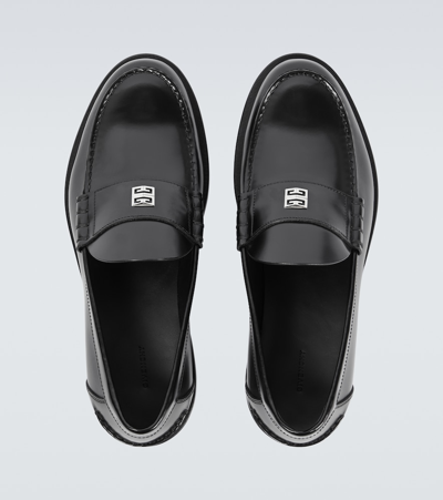 Shop Givenchy Mr G Leather Loafers In Black
