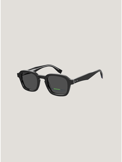 Shop Tommy Hilfiger Modern Prep Sunglasses In Black