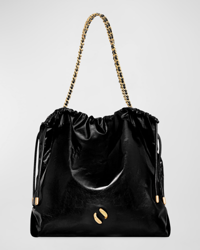 Rebecca Minkoff Zero Gravity Medium Crinkled Tote Bag In Black