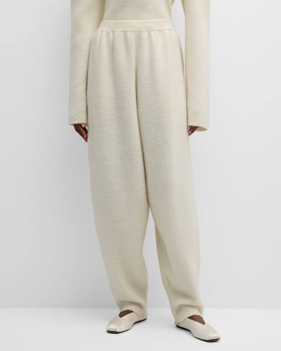 Shop The Row Ednah Wool Drop-crotch Pants In Shell