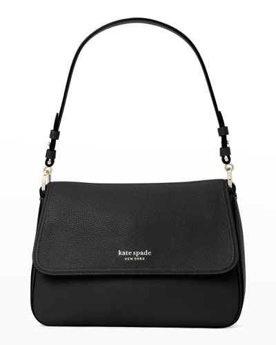 Shop Kate Spade Medium Convertible Leather Shoulder Bag In Artesian Green